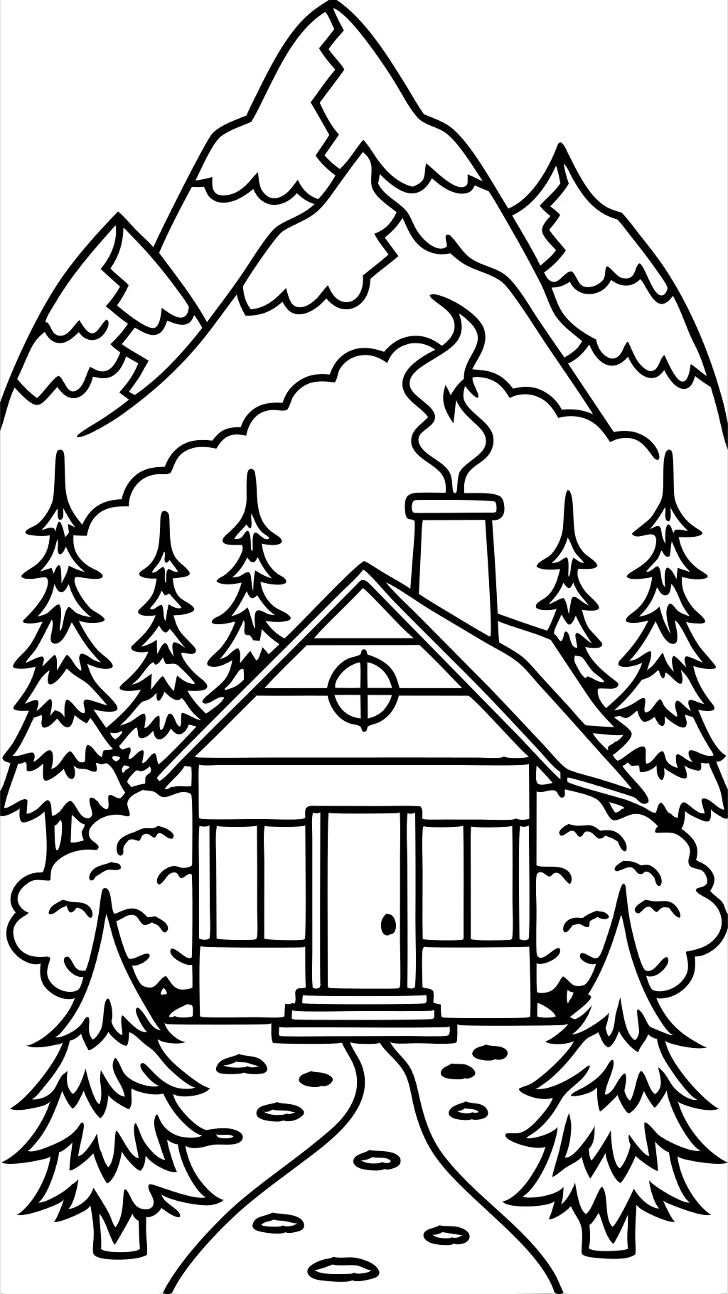 coloring pages cabin